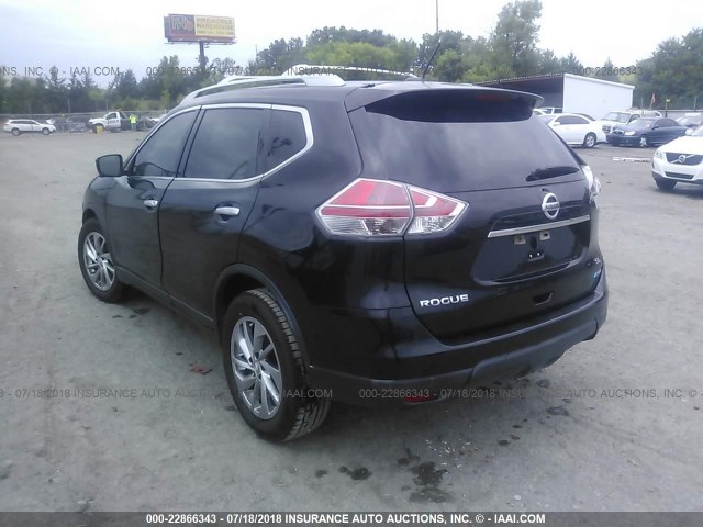 5N1AT2MT8EC763090 - 2014 NISSAN ROGUE S/SL/SV BLACK photo 3