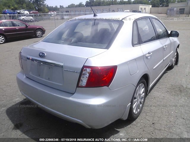 JF1GE61648H522333 - 2008 SUBARU IMPREZA 2.5I SILVER photo 4