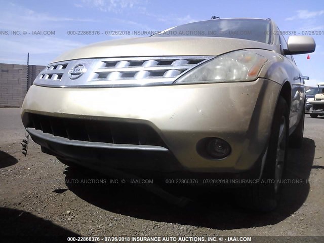 JN8AZ08T83W110762 - 2003 NISSAN MURANO SL/SE GOLD photo 6