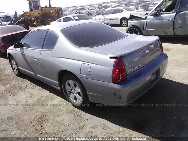 2G1WM15K769202467 - 2006 CHEVROLET MONTE CARLO LT GRAY photo 3