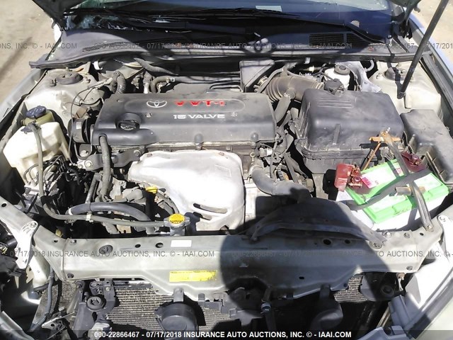 4T1BE30K25U035292 - 2005 TOYOTA CAMRY LE/XLE/SE ვერცხლისფერი ფოტო 10