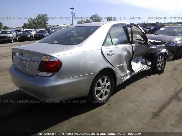 4T1BE30K25U035292 - 2005 TOYOTA CAMRY LE/XLE/SE ვერცხლისფერი ფოტო 4