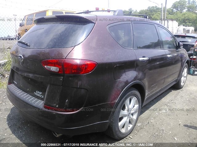 4S4WX86C964409939 - 2006 SUBARU B9 TRIBECA 3.0 H6/3.0 H6 LIMITED RED photo 4