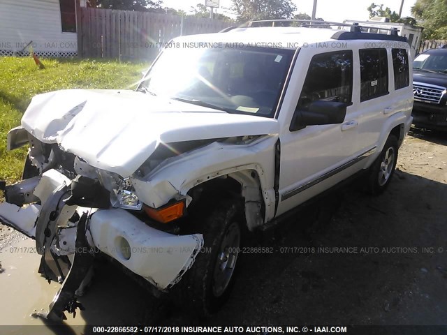 1J4RH4GK8AC113817 - 2010 JEEP COMMANDER SPORT WHITE photo 2