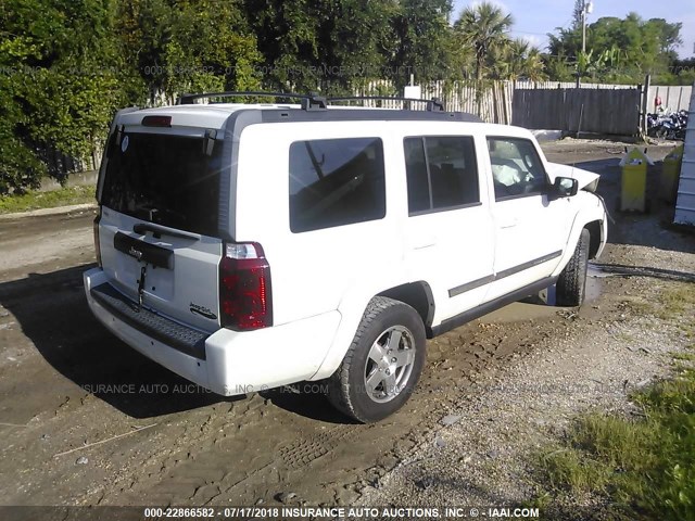 1J4RH4GK8AC113817 - 2010 JEEP COMMANDER SPORT WHITE photo 4