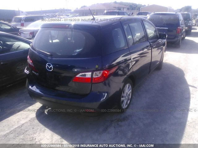 JM1CW2BL5E0178296 - 2014 MAZDA 5 SPORT BLUE photo 4