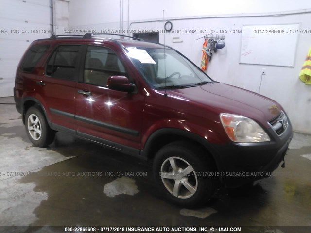 SHSRD78892U011316 - 2002 HONDA CR-V EX MAROON photo 1