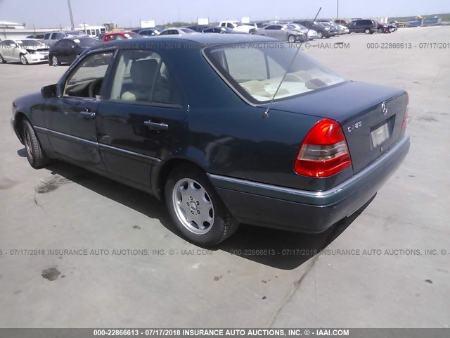 WDBHA28E9TF381651 - 1996 MERCEDES-BENZ C 280 GREEN photo 3