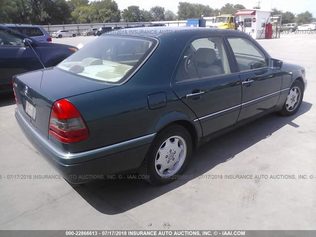 WDBHA28E9TF381651 - 1996 MERCEDES-BENZ C 280 GREEN photo 4