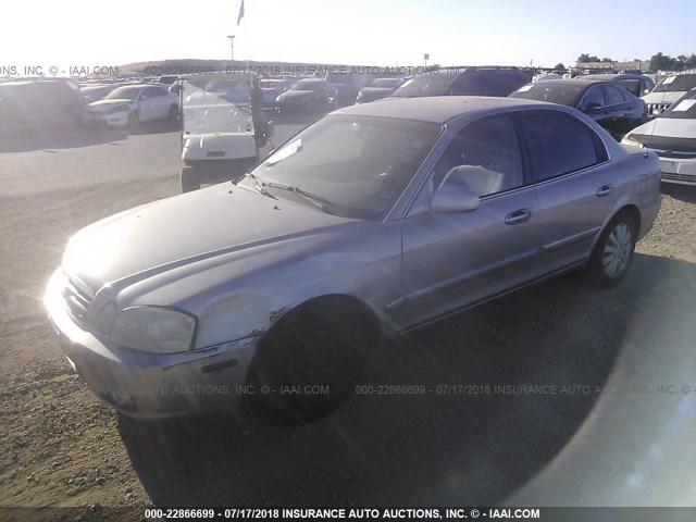 KNAGD126855378908 - 2005 KIA OPTIMA LX/EX SILVER photo 2