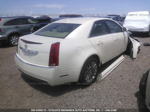 1G6DE5EG4A0105375 - 2010 CADILLAC CTS LUXURY COLLECTION WHITE photo 4