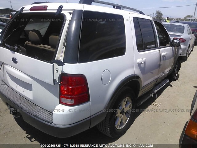 1FMDU73K33ZA52052 - 2003 FORD EXPLORER XLT/XLT SPORT/NBX 白色 照片 4