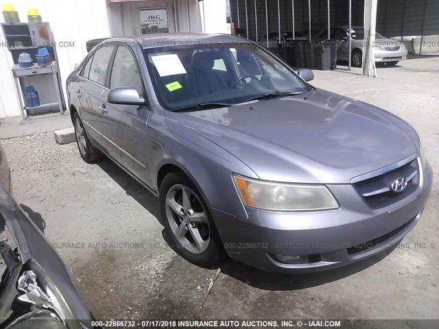 5NPEU46F78H305927 - 2008 HYUNDAI SONATA SE/LIMITED GRAY photo 1