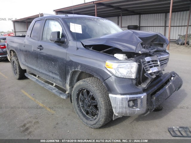 5TFRM5F12GX099852 - 2016 TOYOTA TUNDRA DOUBLE CAB SR/SR5 GRAY photo 1