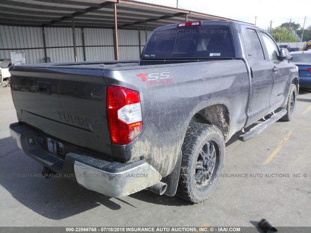 5TFRM5F12GX099852 - 2016 TOYOTA TUNDRA DOUBLE CAB SR/SR5 GRAY photo 4