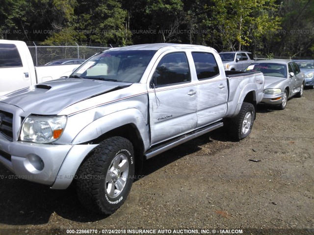 3TMMU52N15M001352 - 2005 TOYOTA TACOMA DOUBLE CAB LONG BED SILVER photo 6