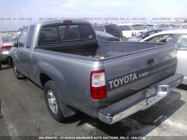 JT4TN14D1T0021820 - 1996 TOYOTA T100 XTRACAB SR5 GRAY photo 3