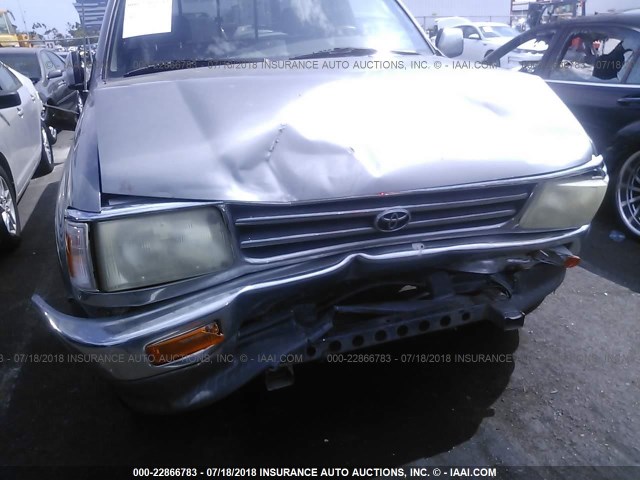 JT4TN14D1T0021820 - 1996 TOYOTA T100 XTRACAB SR5 GRAY photo 6