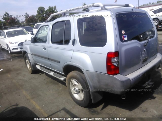 5N1ED28T51C570852 - 2001 NISSAN XTERRA XE/SE Light Blue photo 3