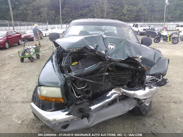 1B7GL2AX8YS790211 - 2000 DODGE DAKOTA QUAD GREEN photo 6