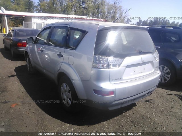 JA4LS21W28Z006325 - 2008 MITSUBISHI OUTLANDER ES 银色 照片 3