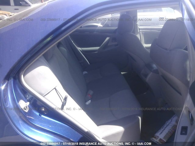 4T1BF3EK6BU693621 - 2011 TOYOTA CAMRY SE/LE/XLE BLUE photo 8