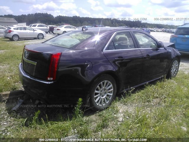 1G6DG5EG6A0101712 - 2010 CADILLAC CTS LUXURY COLLECTION PURPLE photo 4