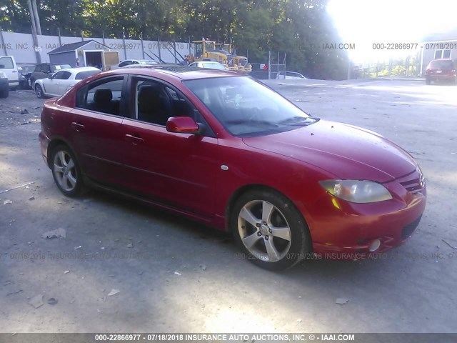 JM1BK323141130722 - 2004 MAZDA 3 S RED photo 1