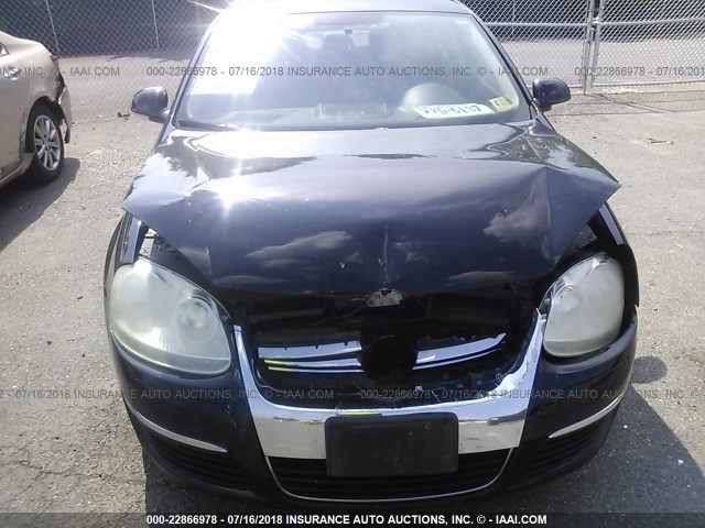 3VWEF71KX7M176569 - 2007 VOLKSWAGEN JETTA WOLFSBURG 黑色 照片 6