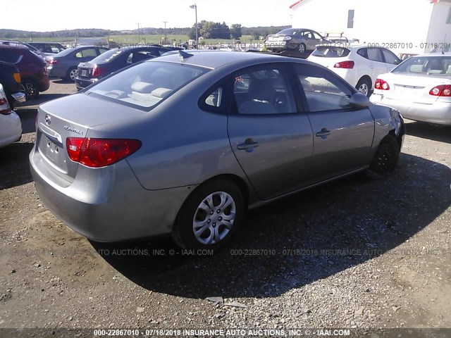 KMHDU4AD3AU083704 - 2010 HYUNDAI ELANTRA BLUE/GLS/SE GRAY photo 4