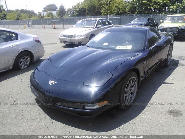 1G1YY12S735102072 - 2003 CHEVROLET CORVETTE Z06 BLACK photo 2