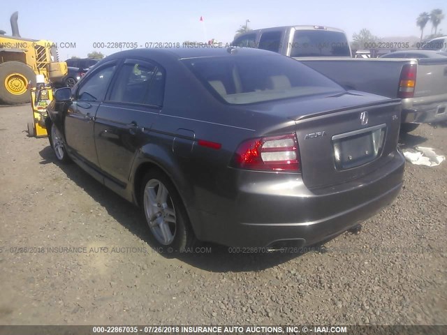 19UUA66278A000370 - 2008 ACURA TL BROWN photo 3