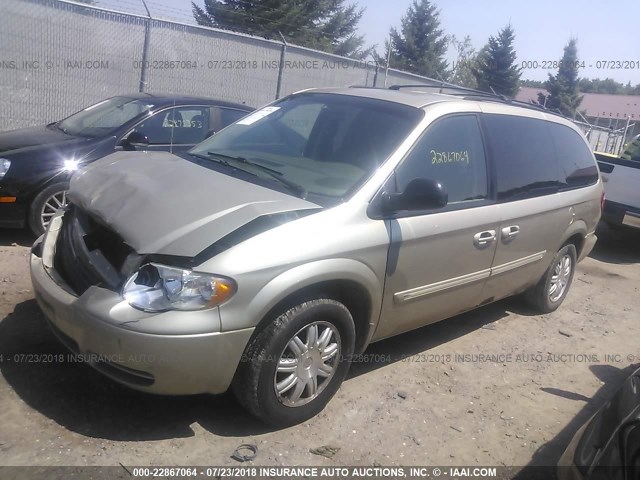 2A4GP54L47R186258 - 2007 CHRYSLER TOWN & COUNTRY TOURING GOLD photo 2