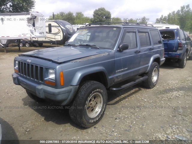 1J4FF68S8XL605324 - 1999 JEEP CHEROKEE SPORT/CLASSIC ლურჯი ფოტო 2