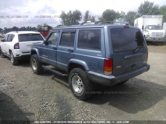 1J4FF68S8XL605324 - 1999 JEEP CHEROKEE SPORT/CLASSIC BLUE photo 3