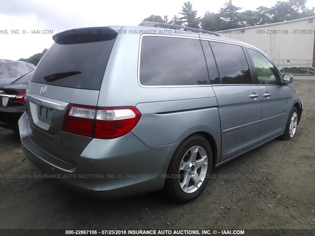 5FNRL38807B027088 - 2007 HONDA ODYSSEY TOURING GRAY photo 4