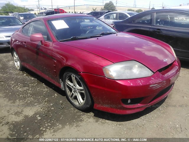 KMHHM65D86U190634 - 2006 HYUNDAI TIBURON GS RED photo 1