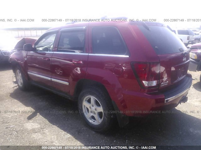 1J4HR58N66C208018 - 2006 JEEP GRAND CHEROKEE LIMITED RED photo 3