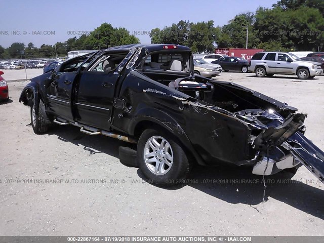 5TBDT44126S533274 - 2006 TOYOTA TUNDRA DOUBLE CAB SR5 BLACK photo 3