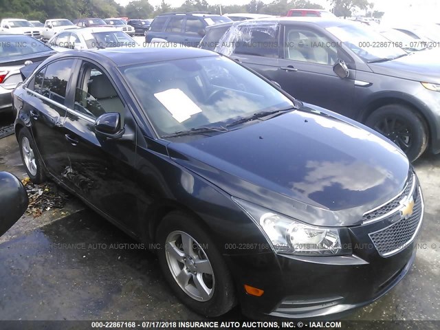 1G1PC5SB1E7132239 - 2014 CHEVROLET CRUZE LT BLACK photo 1