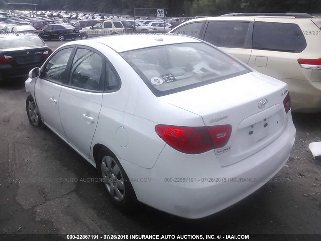 KMHDU46D78U526035 - 2008 HYUNDAI ELANTRA GLS/SE/LIMITED WHITE photo 3