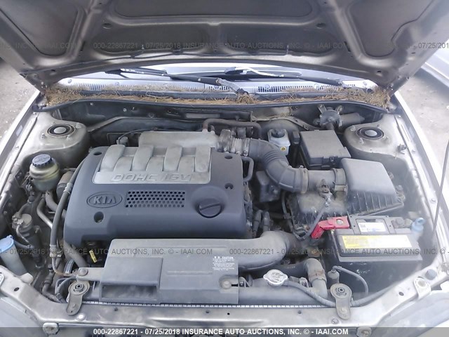 KNAFB121835267102 - 2003 KIA SPECTRA LS TAN photo 10