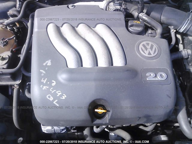 3VWRA69MX4M129697 - 2004 VOLKSWAGEN JETTA GL BLUE photo 10