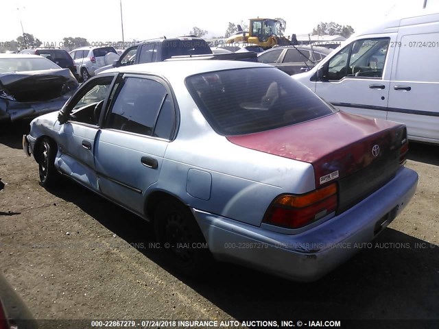 1NXAE09E7PZ060201 - 1993 TOYOTA COROLLA LE/DX ლურჯი ფოტო 3
