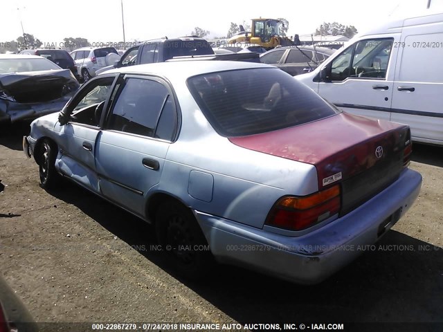 1NXAE09E7PZ060201 - 1993 TOYOTA COROLLA LE/DX BLUE photo 3