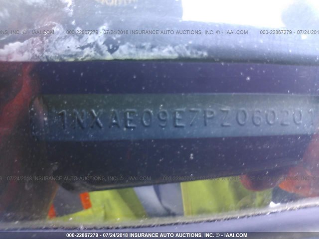 1NXAE09E7PZ060201 - 1993 TOYOTA COROLLA LE/DX ლურჯი ფოტო 9