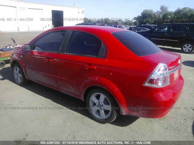 KL1TD56628B091662 - 2008 CHEVROLET AVEO LS RED photo 3