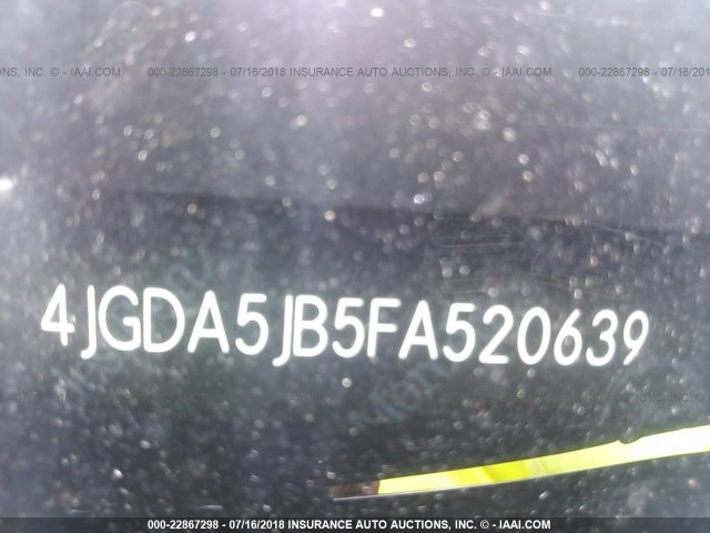 4JGDA5JB5FA520639 - 2015 MERCEDES-BENZ ML 350 BLACK photo 9