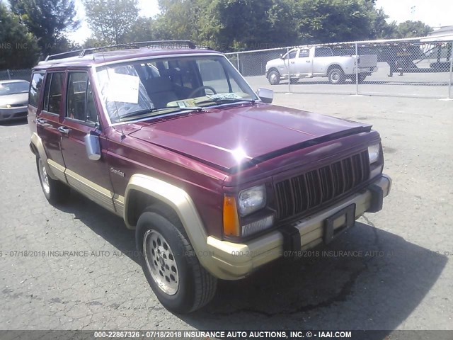 1J4FJ78SXPL517315 - 1993 JEEP CHEROKEE COUNTRY MAROON photo 1