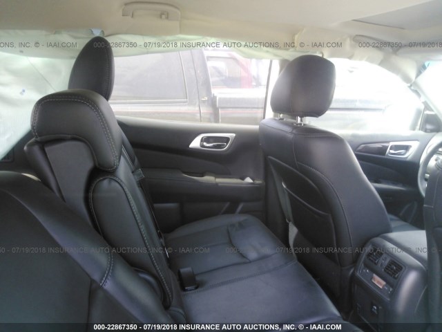 5N1AR2MN4FC707102 - 2015 NISSAN PATHFINDER S/SV/SL/PLATINUM SILVER photo 8